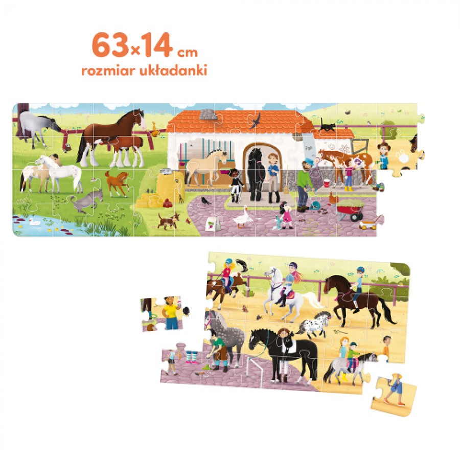 Miniaturka artykułu - #0 CzuCzu Puzzle panoramiczne Stadnina 4+