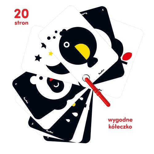 Miniaturka artykułu - #0 CzuCzu Karty kontrastowe na k&oacute;łeczku 0m+ i poradnik dla rodzic&oacute;w