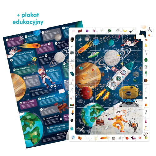 Miniaturka artykułu - #0 CzuCzu Puzzle obserwacyjne Kosmos dla dzieci 4+