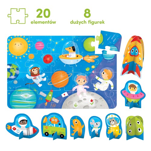 Miniaturka artykułu - #0 CzuCzu Puzzle przestrzenne Kosmos dla dzieci 2+