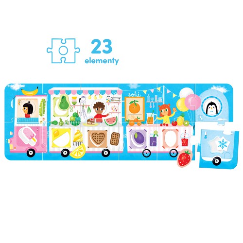 Miniaturka artykułu - #0 CzuCzu Puzzle z dziurką Lody! Lody! dla dzieci 2+