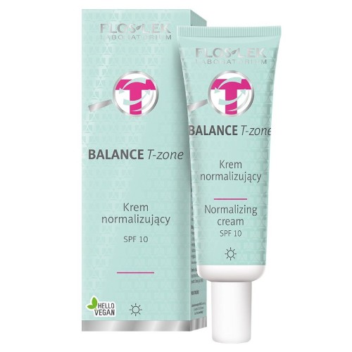 Miniaturka artykułu - #0 FLOS-LEK BALANCE T-ZONE Krem normalizujący SPF 10, 50ml