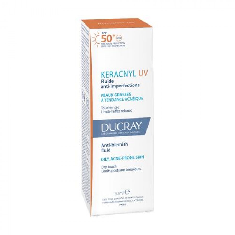 Miniaturka artykułu - #0 DUCRAY KERACNYL UV Fluid przeciw niedoskonałościom SPF50+ 50ml