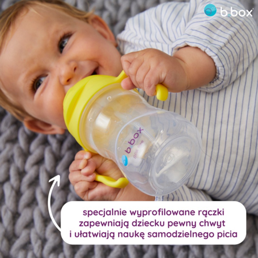 Zdjęcie produktu - 2 B.BOX Bidon ze słomką szary, 240ml