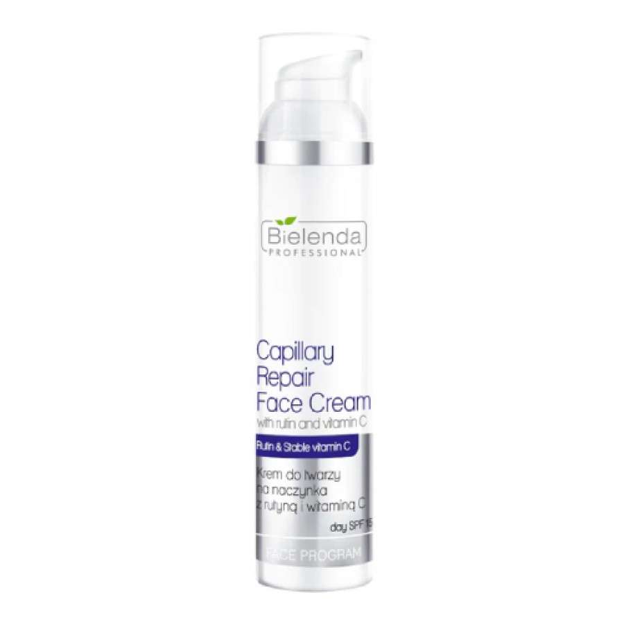 Miniaturka artykułu - #0 BIELENDA PROFESSIONAL Krem do twarzy na naczynka z rutyną i witaminą C SPF15, 100ml