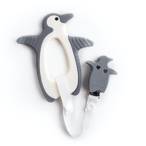 Miniaturka artykułu - #0 Bickiepegs Gryzak sensoryczny Pingwin, 1szt.
