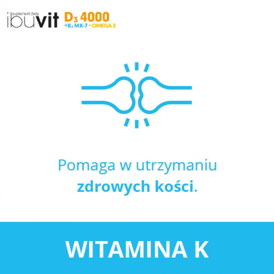 Zdjęcie produktu - 2 Ibuvit D3 4000 + K2 MK-7 0mega 3, 30kaps.
