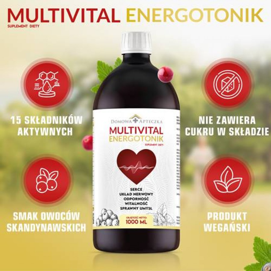 Zdjęcie produktu - 2 DOMOWA APTECZKA Multivital energotonik, 1000ml