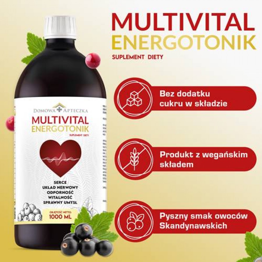 Zdjęcie produktu - 3 DOMOWA APTECZKA Multivital energotonik, 1000ml