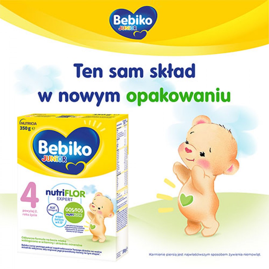 Miniaturka artykułu - #0 Bebiko Junior 4 Mleko modyfikowane dla dzieci powyżej 2. roku życia, 350g