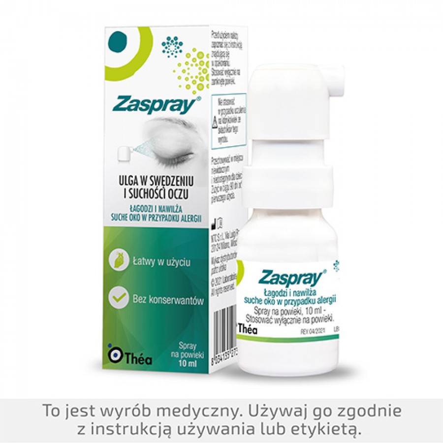 Miniaturka artykułu - #0 ZASPRAY spray na powieki, 10ml