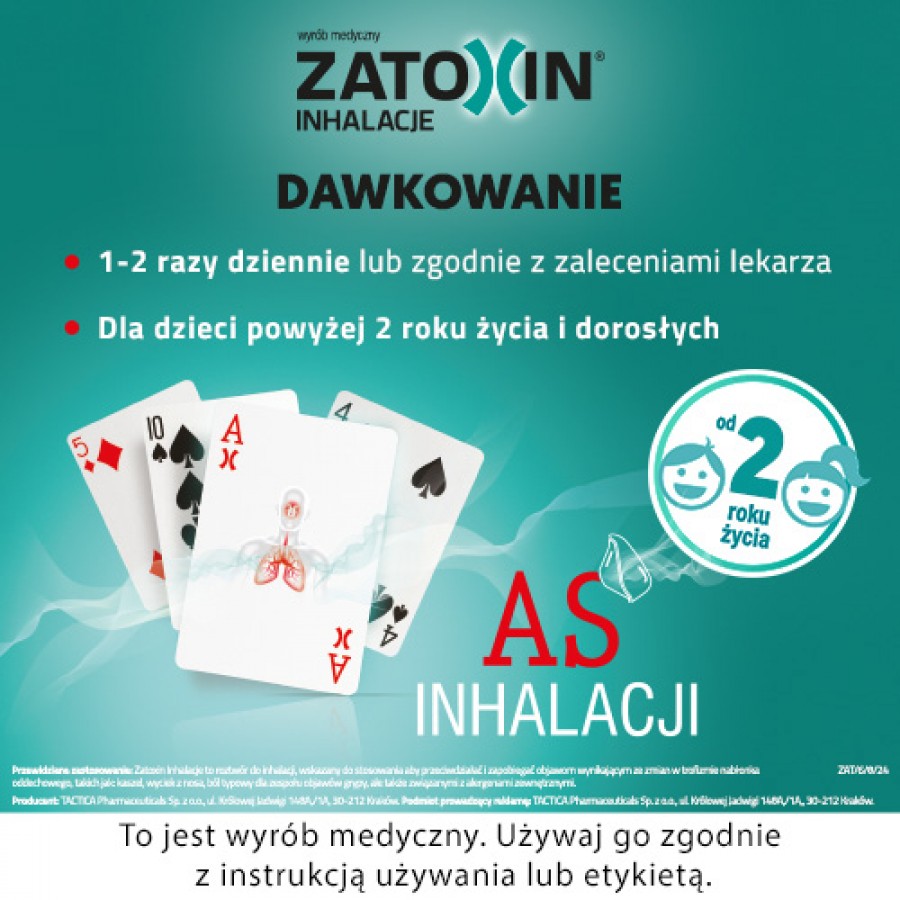 Zdjęcie produktu - 4 Zatoxin Inhalacje Roztw&oacute;r do inhalacji, 10 fiolek x 3ml