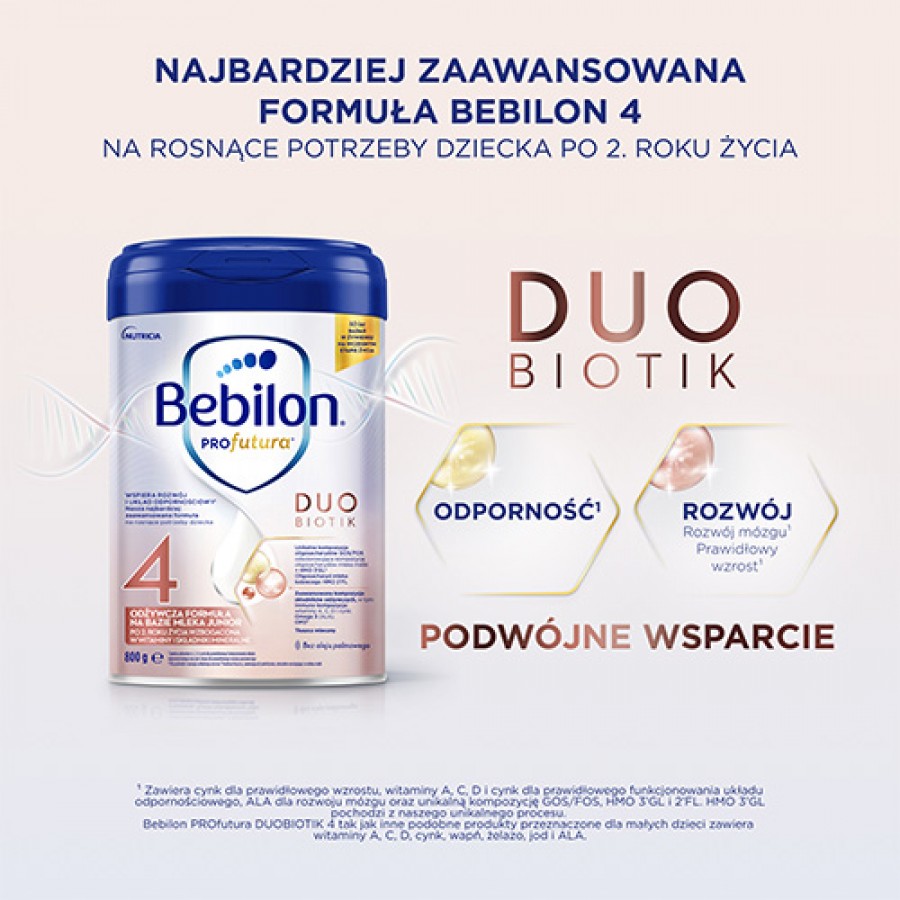 Miniaturka artykułu - #0 Zestaw Bebilon Profutura Duobiotik 4 Odżywcza formuła na bazie mleka dla dzieci po 2. roku życia, 3x 800 g