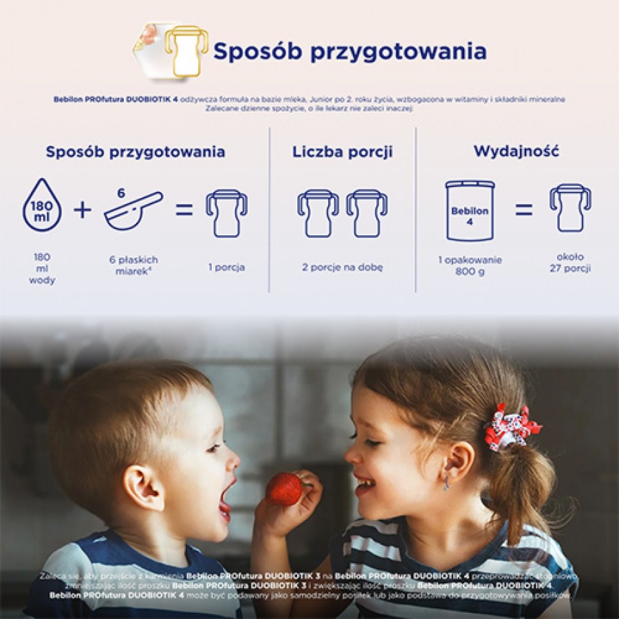 Zdjęcie produktu - 2 Zestaw Bebilon Profutura Duobiotik 4 Odżywcza formuła na bazie mleka dla dzieci po 2. roku życia, 3x 800 g