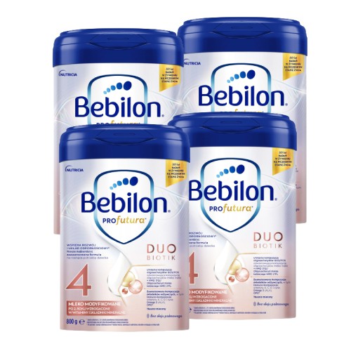 Zdjęcie produktu - 4 Zestaw 4 x Bebilon Profutura Duobiotik 4 Odżywcza formuła na bazie mleka dla dzieci po 2. roku życia, 800 g
