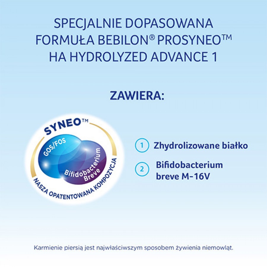 Miniaturka artykułu - #1 Bebilon Prosyneo HA 1 Mleko początkowe dla niemowląt od urodzenia, 400g