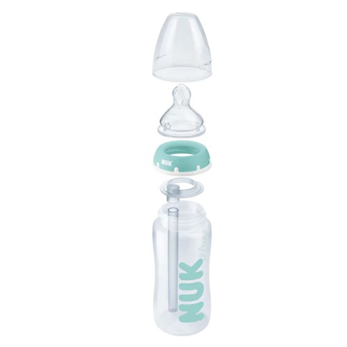 Miniaturka artykułu - #0 NUK Anti-Colic Butelka z wskaźnikiem temperatury 0-6m turkusowa, 300ml