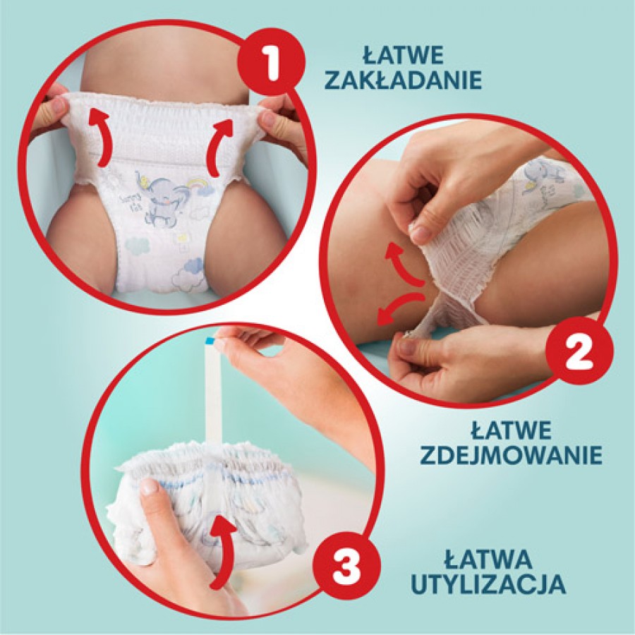 Miniaturka artykułu - #0 Pampers Premium Care Pants - pieluchomajtki dla dzieci rozmiar 6, 93 szt.