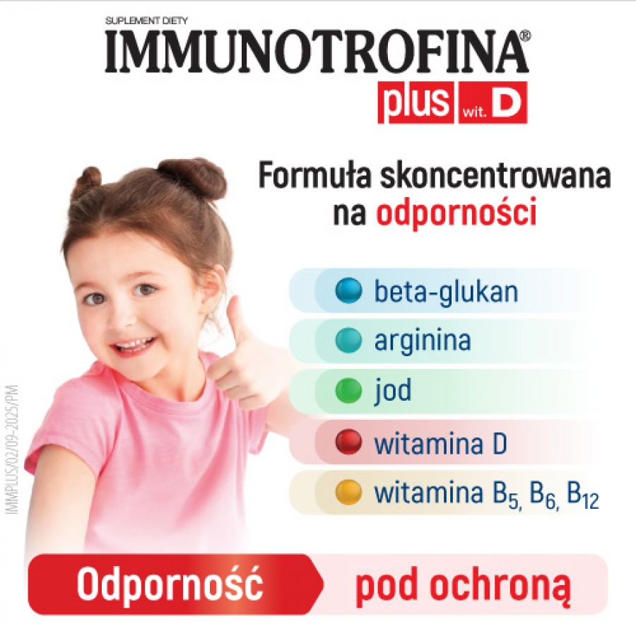 Miniaturka artykułu - #1 Immunotrofina Plus witamina D płyn, 180ml