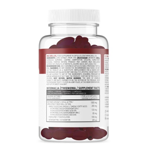 Miniaturka artykułu - #0 OstroVit Krill Oil, 60 kapsułek
