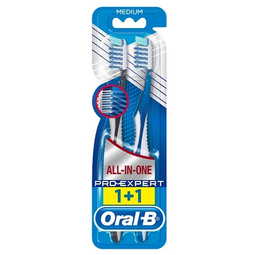 Zdjęcie produktu - 0 ORAL-B Pro-Expert CrossAction All-In-One Szczoteczka manualna do zęb&oacute;w, średnia, 2szt.