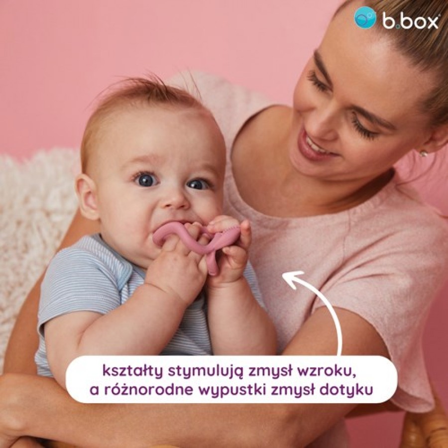 Zdjęcie produktu - 3 B.BOX Gryzak lisek r&oacute;ż 3m+, 1szt	