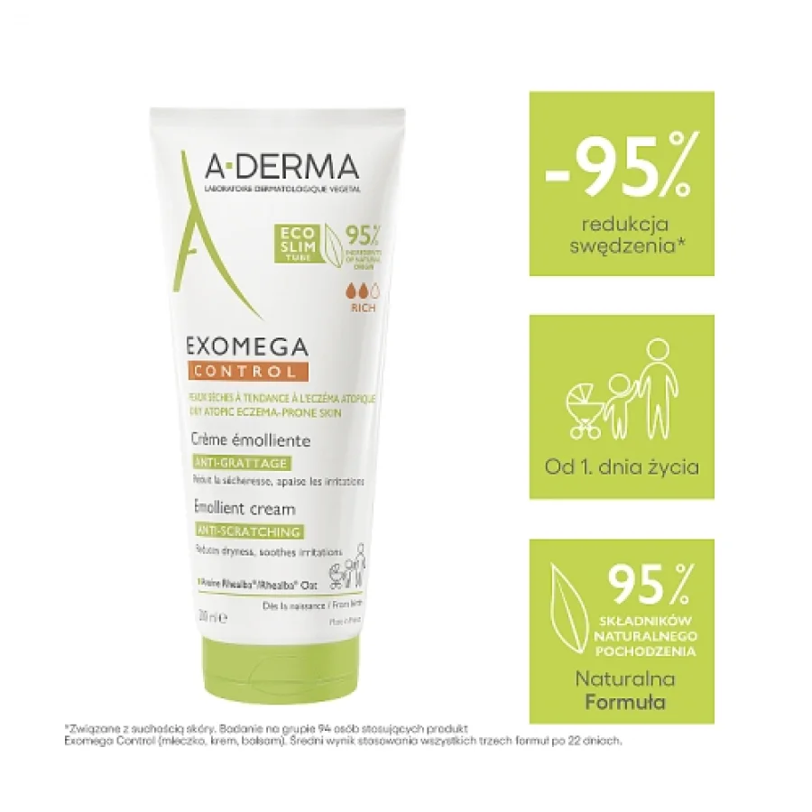#0 – A-DERMA EXOMEGA CONTROL Krem emolient - zmiękczający, 200ml