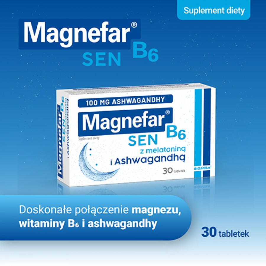 Miniaturka artykułu - #0 Magnefar B6 Sen, 30 tabletek