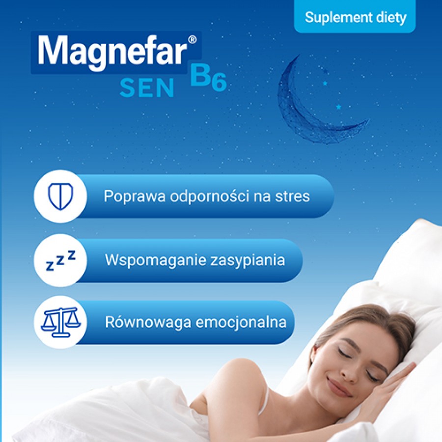 Miniaturka artykułu - #1 Magnefar B6 Sen, 30 tabletek