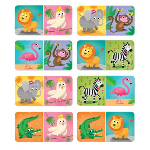 Miniaturka artykułu - #0 AKSJOMAT Domino. Małe zoo. Mały miś to lubi! Gra + książeczka