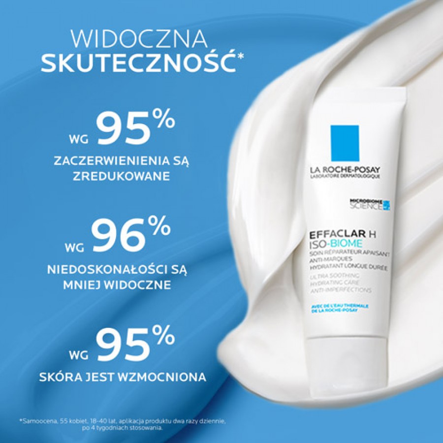 Miniaturka artykułu - #1 La Roche-Posay Effaclar H Iso-Biome Krem nawilżający, 40 ml