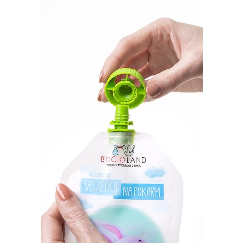 Zdjęcie produktu - 4 BOCIOLAND Wielorazowe saszetki na pokarm, 12 sztuk