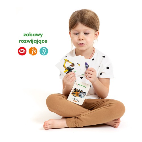 Miniaturka artykułu - #0 CzuCzu Karty obrazkowe na sznureczku. Pojazdy dla dzieci 2+	