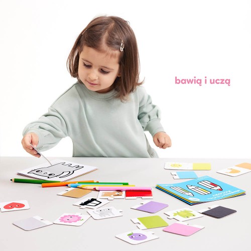Miniaturka artykułu - #0 CzuCzu Akademia Kolory 2 książeczki + edukacyjny zestaw puzzli dla dzieci 18m+