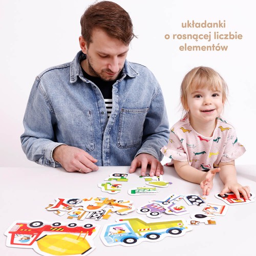 Miniaturka artykułu - #0 CzuCzu Puzzle progresywne. Pojazdy na budowie 2+