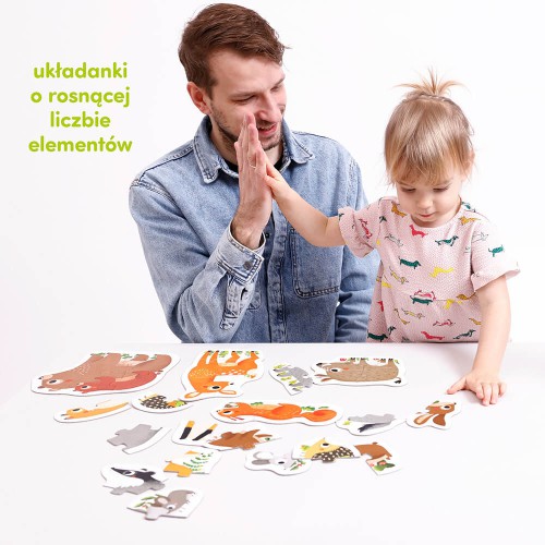 Miniaturka artykułu - #1 CzuCzu Puzzle progresywne. Zwierzątka w lesie dla dzieci 2+