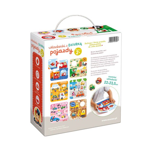 Miniaturka artykułu - #1 CzuCzu Układanki z dziurką. Pojazdy dla dzieci 2+