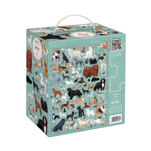 Miniaturka artykułu - #1 CzuCzu Puzzlove. Psy. Puzzle 40 element&oacute;w dla dzieci 3+	