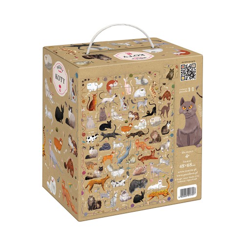 Miniaturka artykułu - #1 CzuCzu Puzzlove. Koty. Puzzle 60 element&oacute;w dla dzieci 4+
