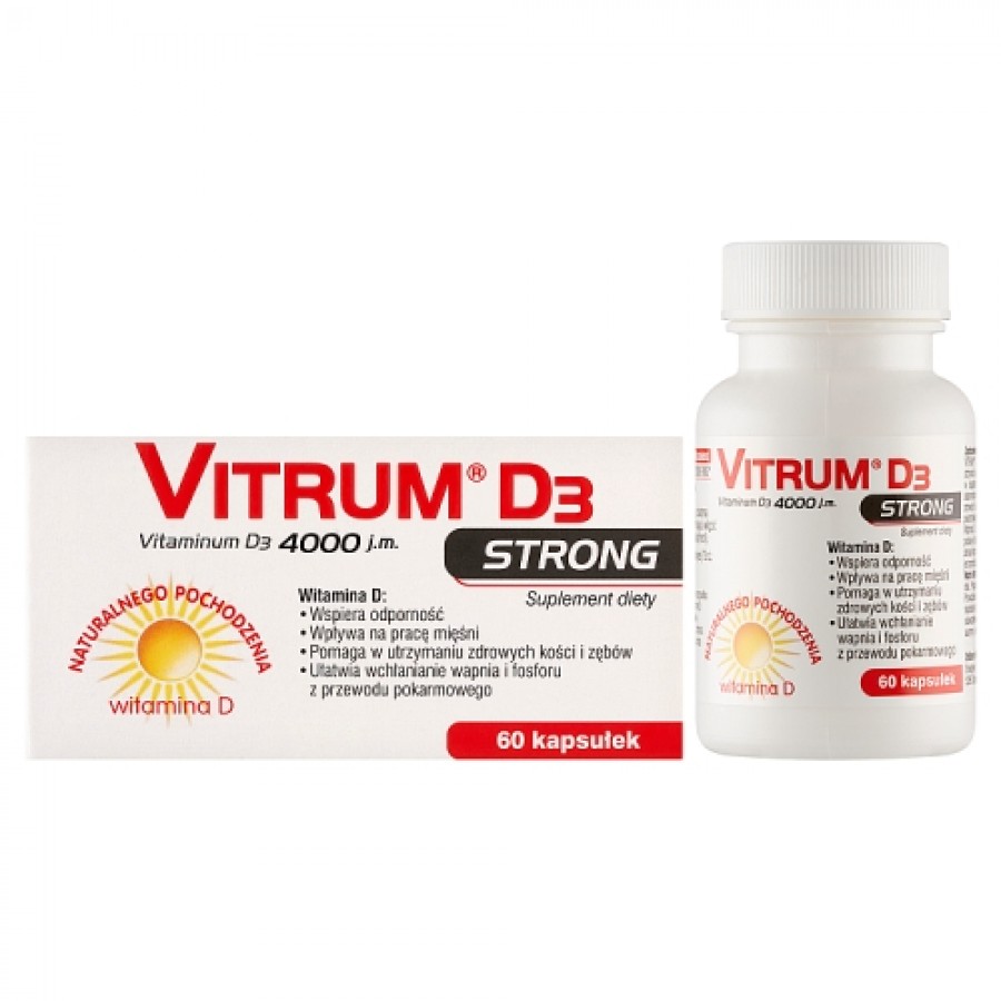 Miniaturka artykułu - #0 Vitrum D3 Strong, 60kaps.
