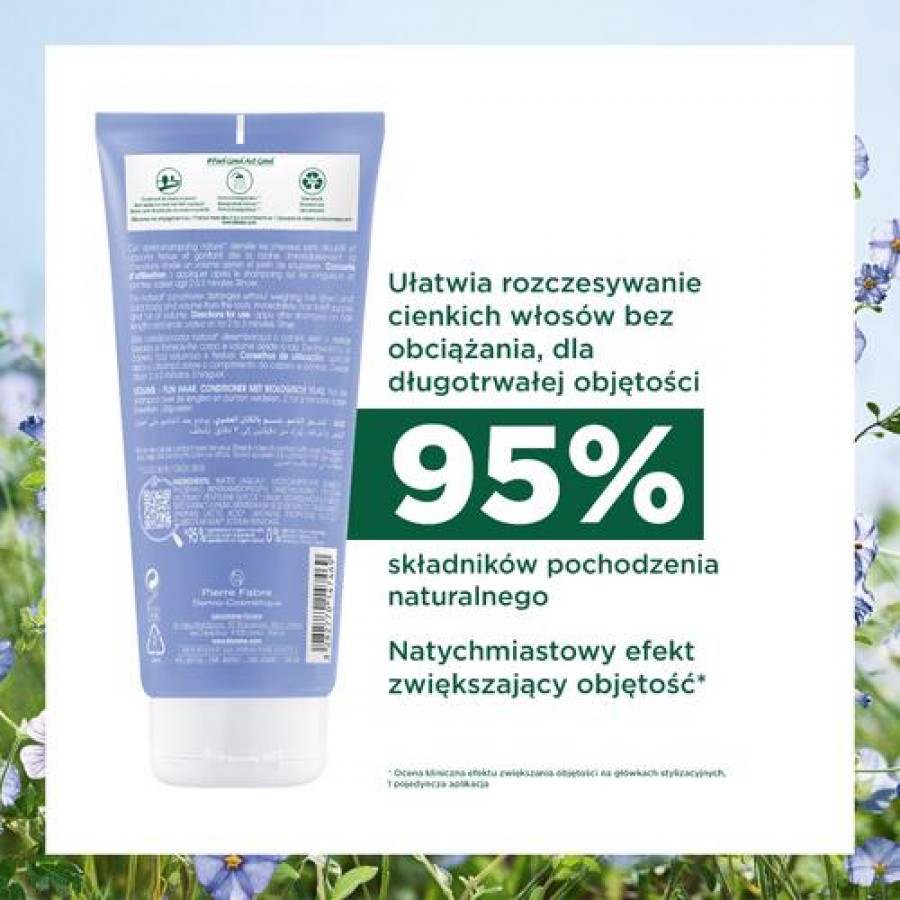 Miniaturka artykułu - #1 KLORANE Odżywka z organicznym lnem, 200ml