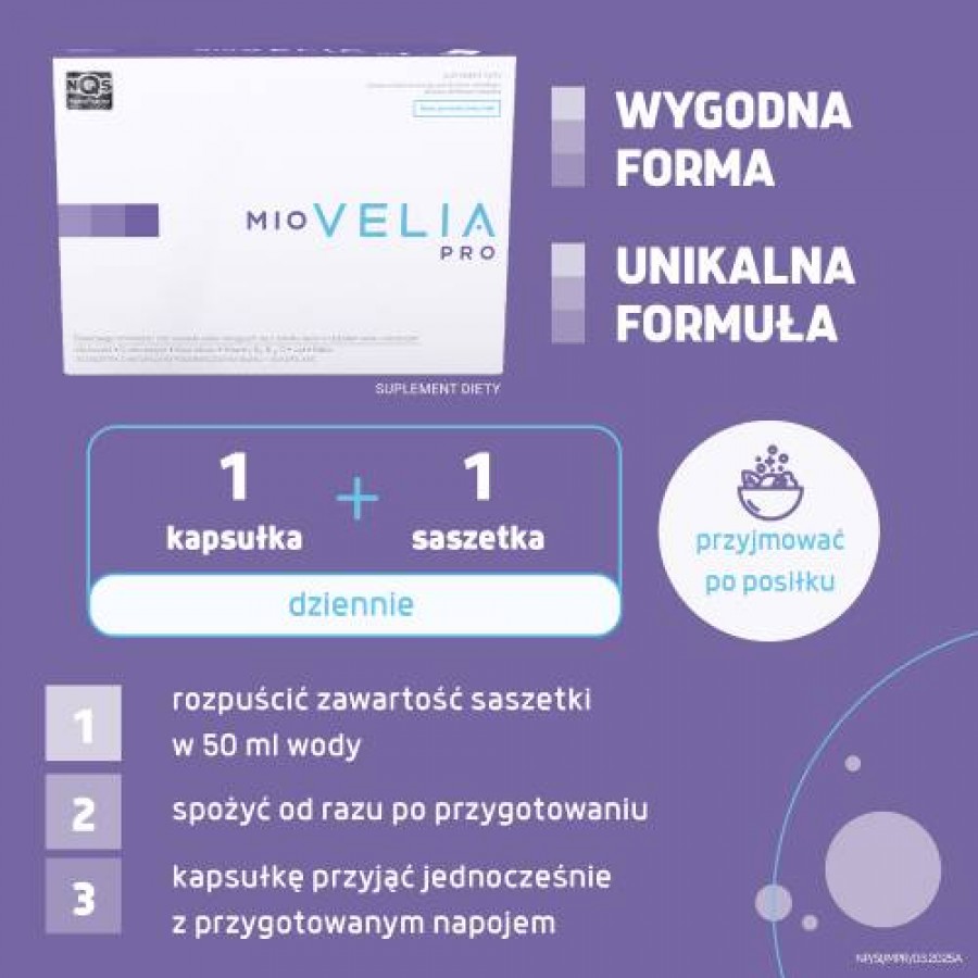 Zdjęcie produktu - 3 MIOVELIA PRO, 30kaps. + 30 saszetek
