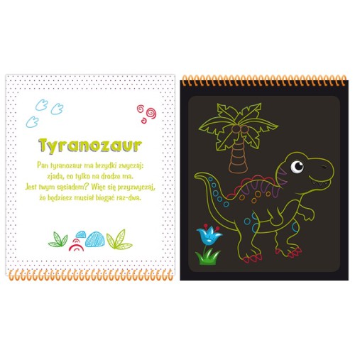 Miniaturka artykułu - #0 AKSJOMAT Dinozaury. Zdrapywanka z rysikiem