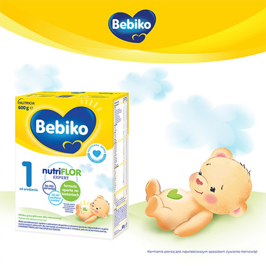 Miniaturka artykułu - #1 Bebiko 1 Mleko początkowe dla niemowląt od urodzenia, 600g