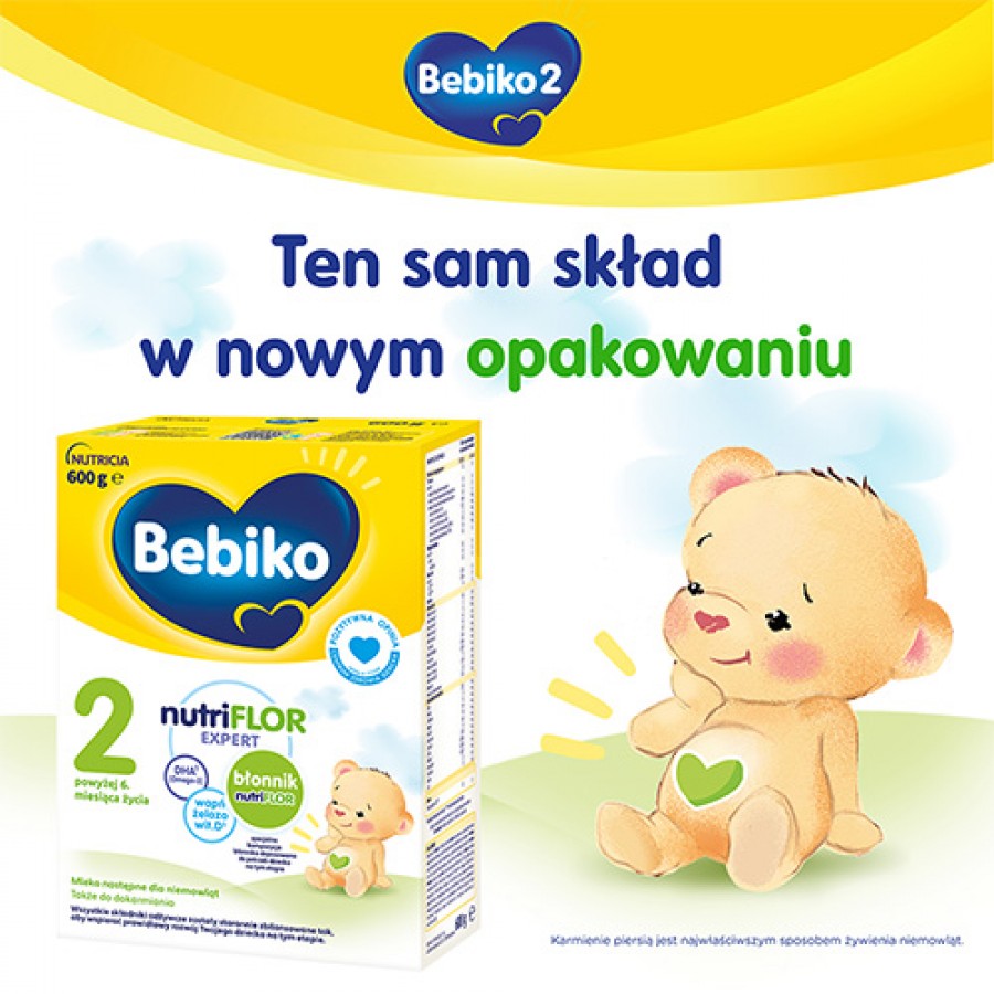 Miniaturka artykułu - #0 Bebiko 2 NUTRIflor Expert Mleko następne dla niemowląt powyżej 6. miesiąca życia, 600g