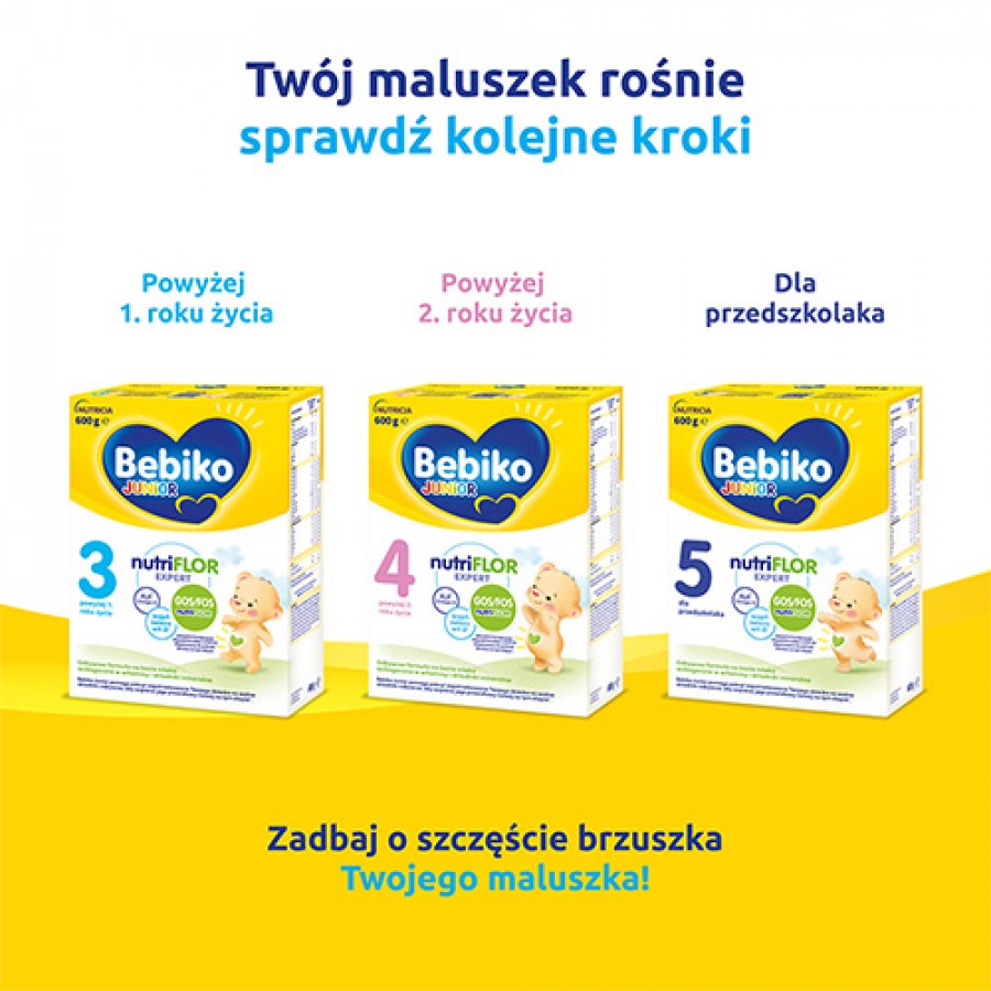 Zdjęcie produktu - 3 Bebiko 2 NUTRIflor Expert Mleko następne dla niemowląt powyżej 6. miesiąca życia, 600g