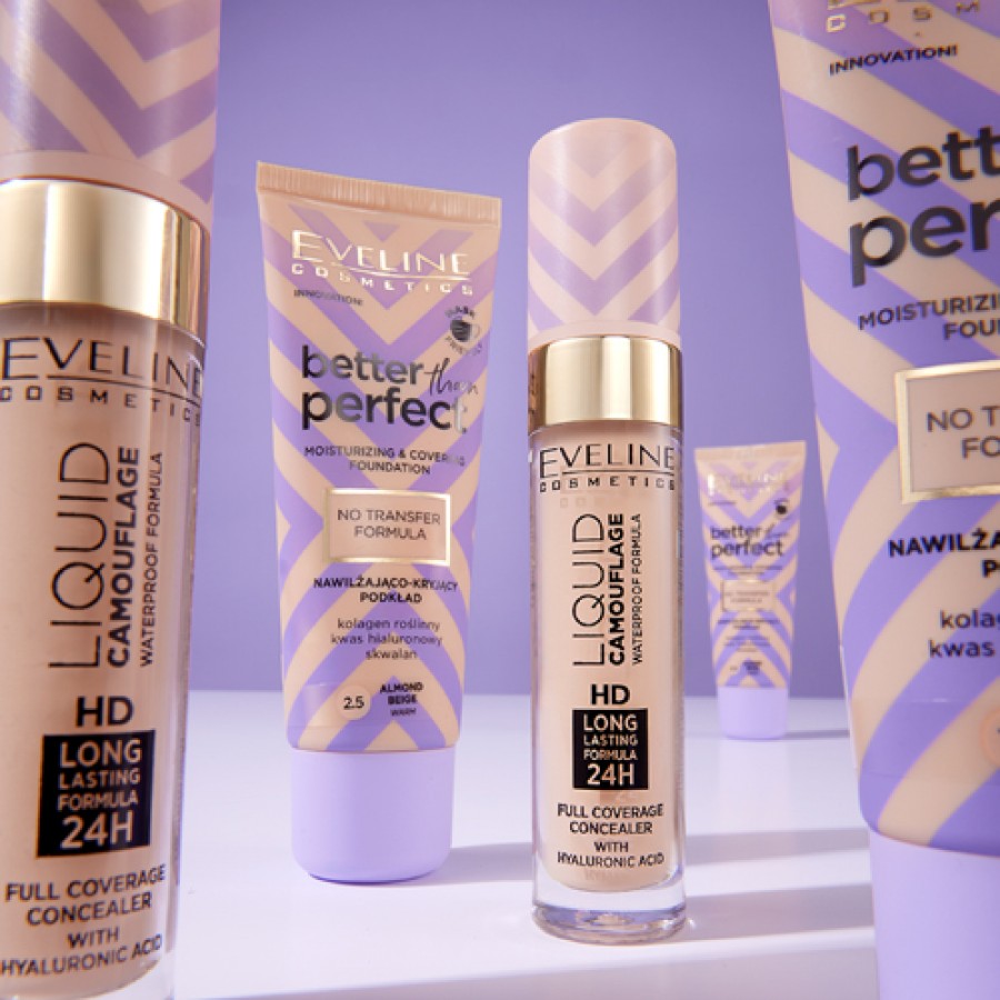 Zdjęcie produktu - 5 EVELINE Better Than Perfect Podkład nawilżająco-kryjący 02 Light Vanilla, 30ml