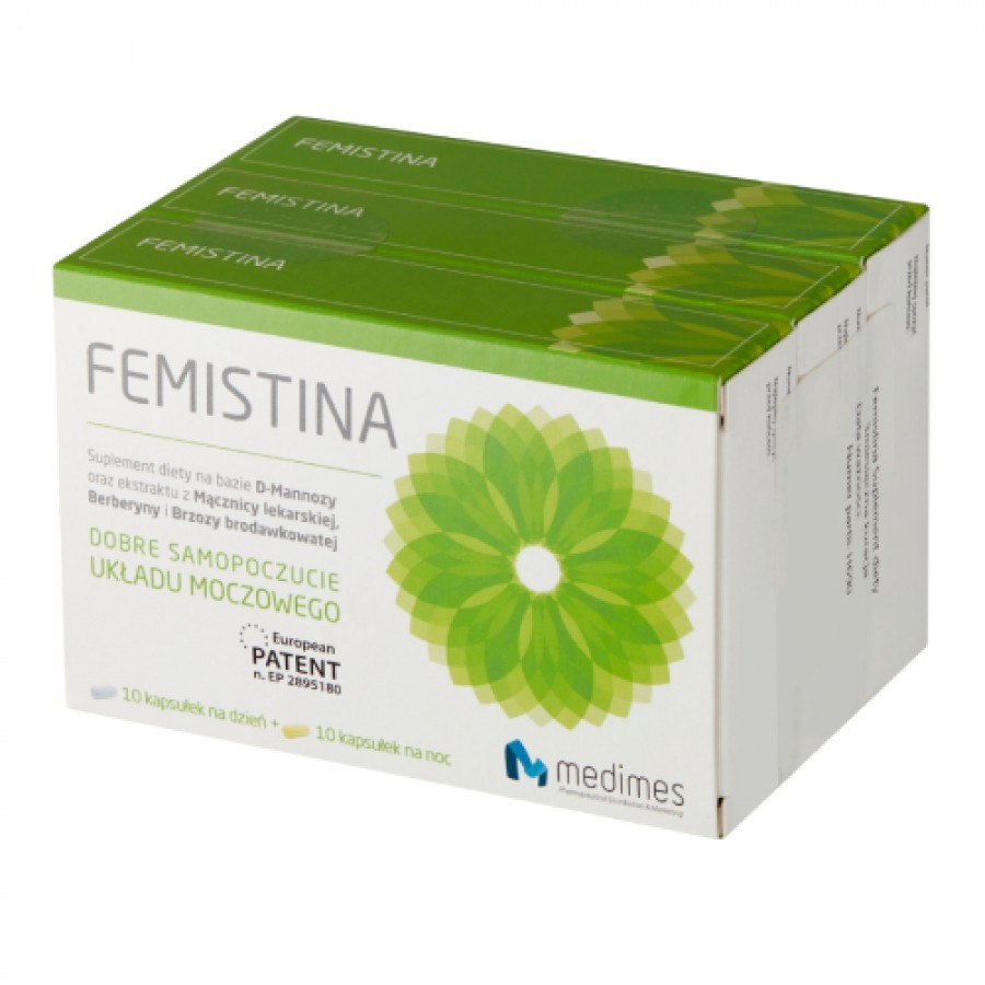 Zdjęcie produktu - 1 Femistina 2+1 (zestaw), 3x10 kapsułek dzień + 3x10 kapsułek noc