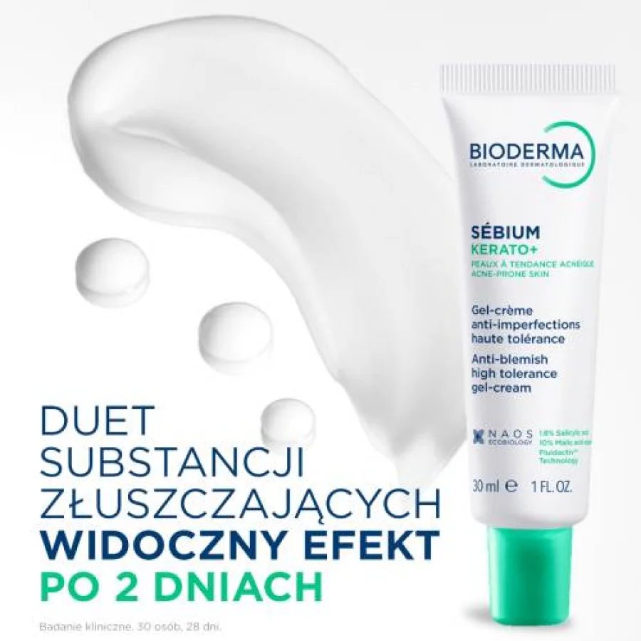 #3 – BIODERMA S&eacute;bium Kerato+ Żel-Krem Przeciwtrądzikowy, 30ml