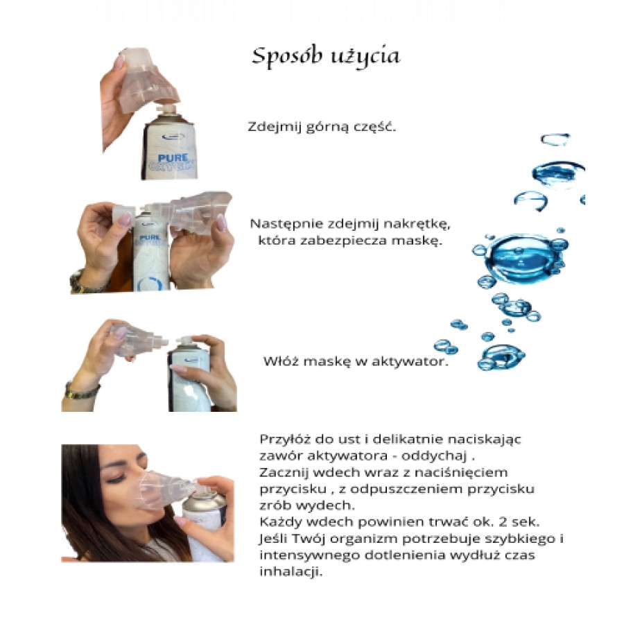 Miniaturka artykułu - #0 Tlen inhalacyjny PURE OXYGEN 15L + maska